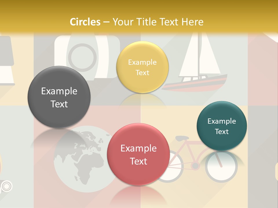A Set Of Flat Icons With Long Shadows PowerPoint Template