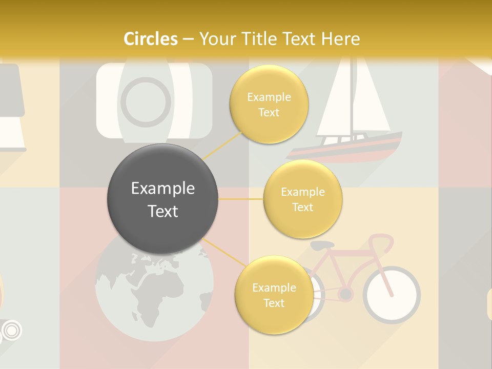 A Set Of Flat Icons With Long Shadows PowerPoint Template