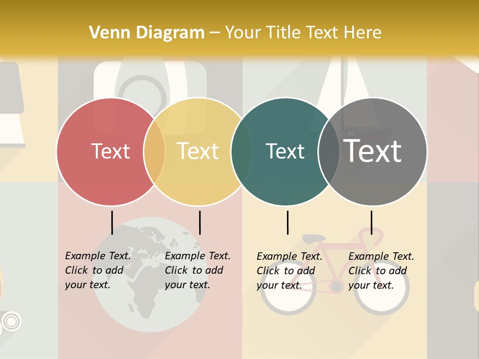 A Set Of Flat Icons With Long Shadows PowerPoint Template