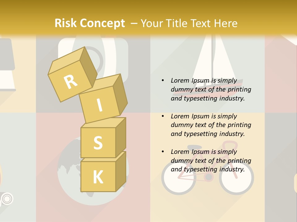 A Set Of Flat Icons With Long Shadows PowerPoint Template