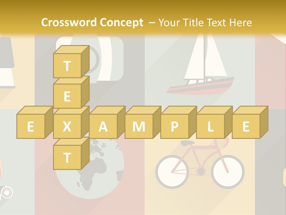 A Set Of Flat Icons With Long Shadows PowerPoint Template