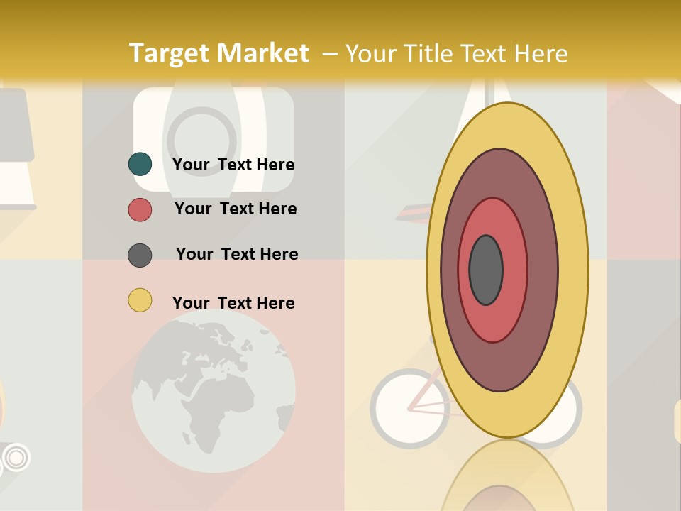 A Set Of Flat Icons With Long Shadows PowerPoint Template