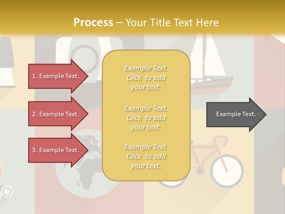 A Set Of Flat Icons With Long Shadows PowerPoint Template