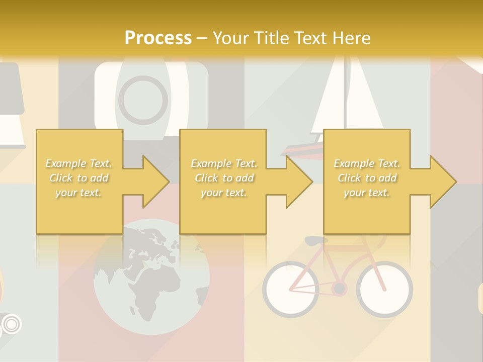 A Set Of Flat Icons With Long Shadows PowerPoint Template
