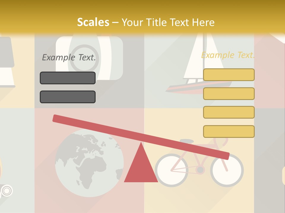 A Set Of Flat Icons With Long Shadows PowerPoint Template