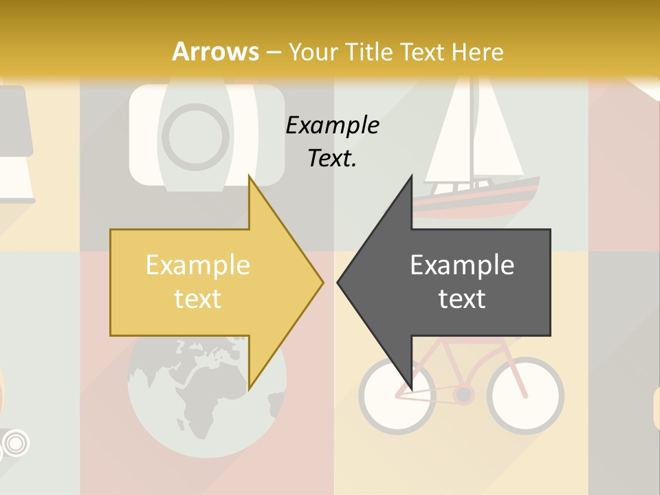 A Set Of Flat Icons With Long Shadows PowerPoint Template