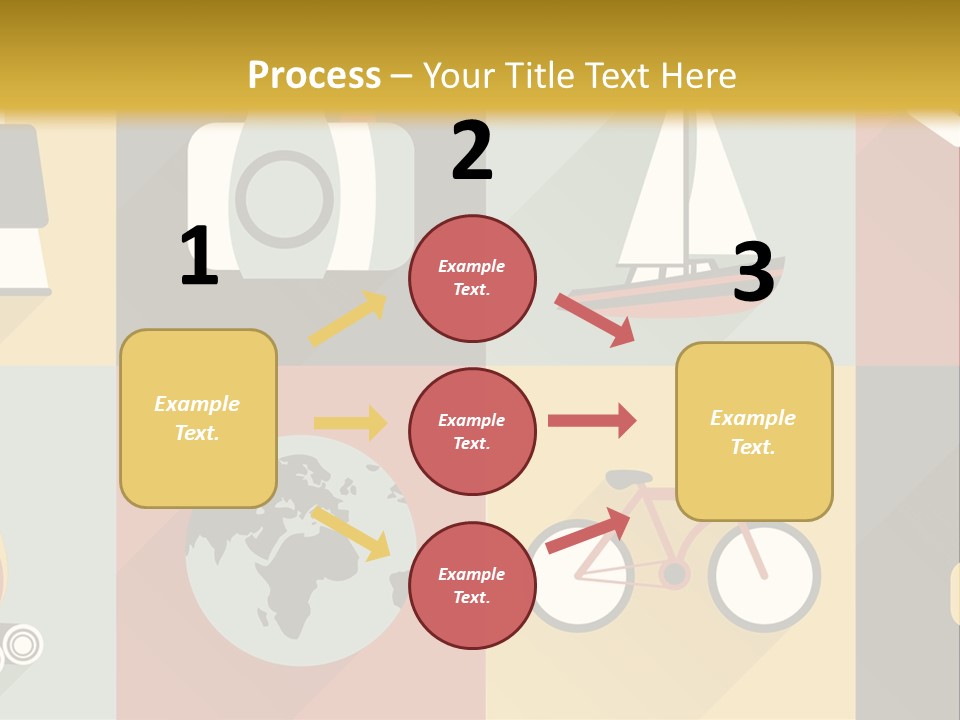A Set Of Flat Icons With Long Shadows PowerPoint Template