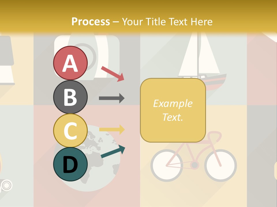 A Set Of Flat Icons With Long Shadows PowerPoint Template