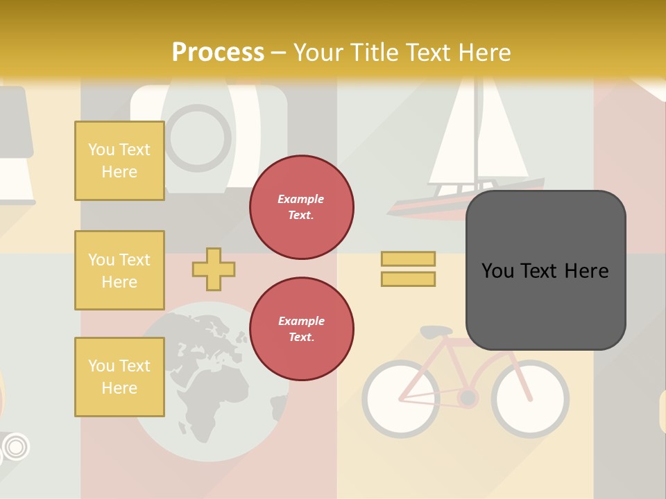 A Set Of Flat Icons With Long Shadows PowerPoint Template