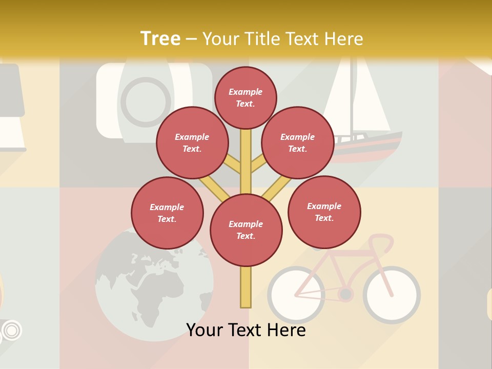 A Set Of Flat Icons With Long Shadows PowerPoint Template