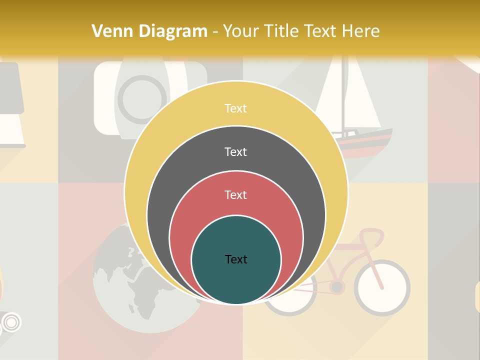 A Set Of Flat Icons With Long Shadows PowerPoint Template