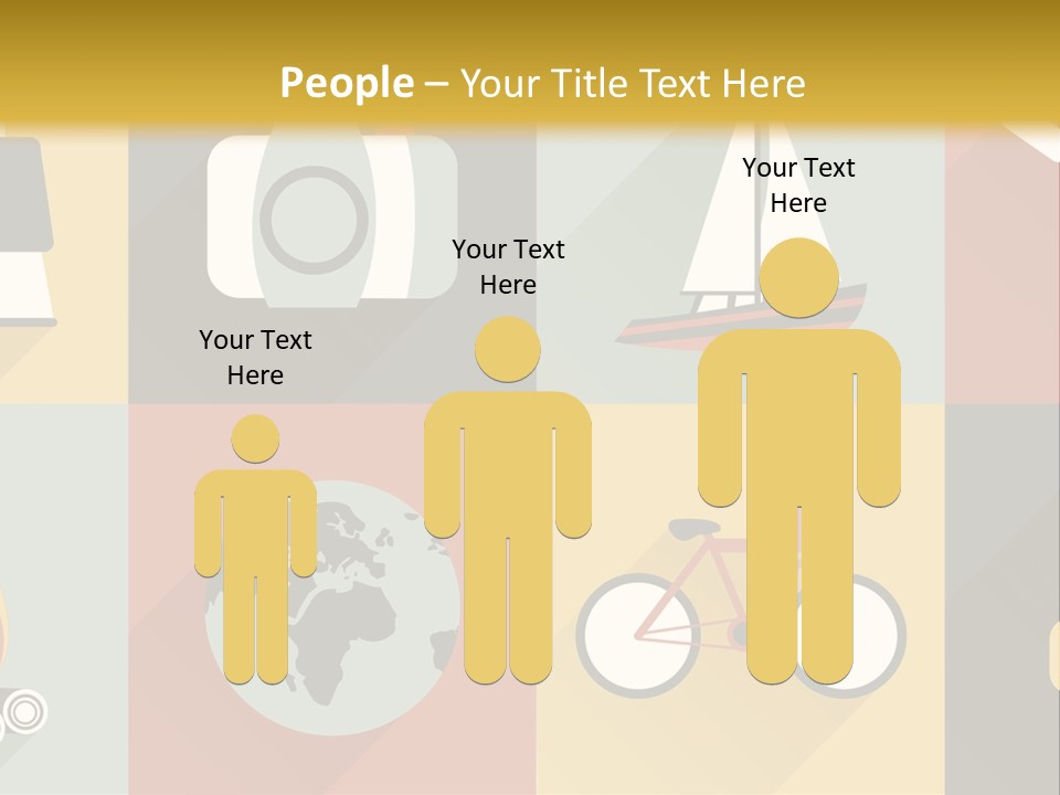 A Set Of Flat Icons With Long Shadows PowerPoint Template