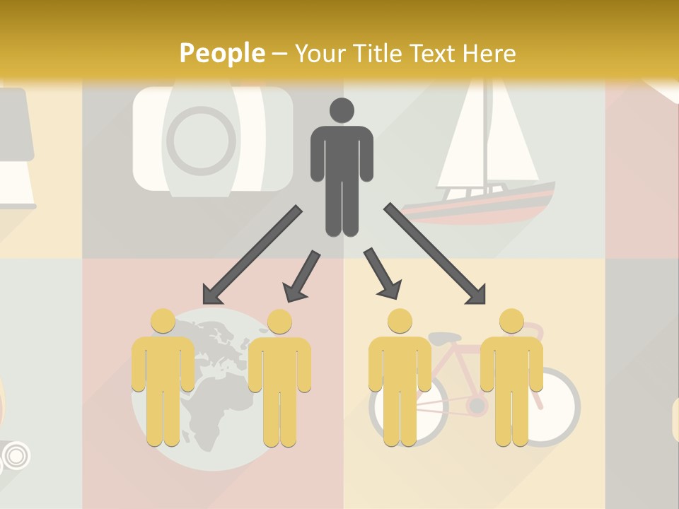 A Set Of Flat Icons With Long Shadows PowerPoint Template