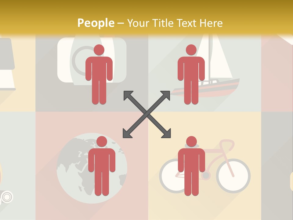 A Set Of Flat Icons With Long Shadows PowerPoint Template