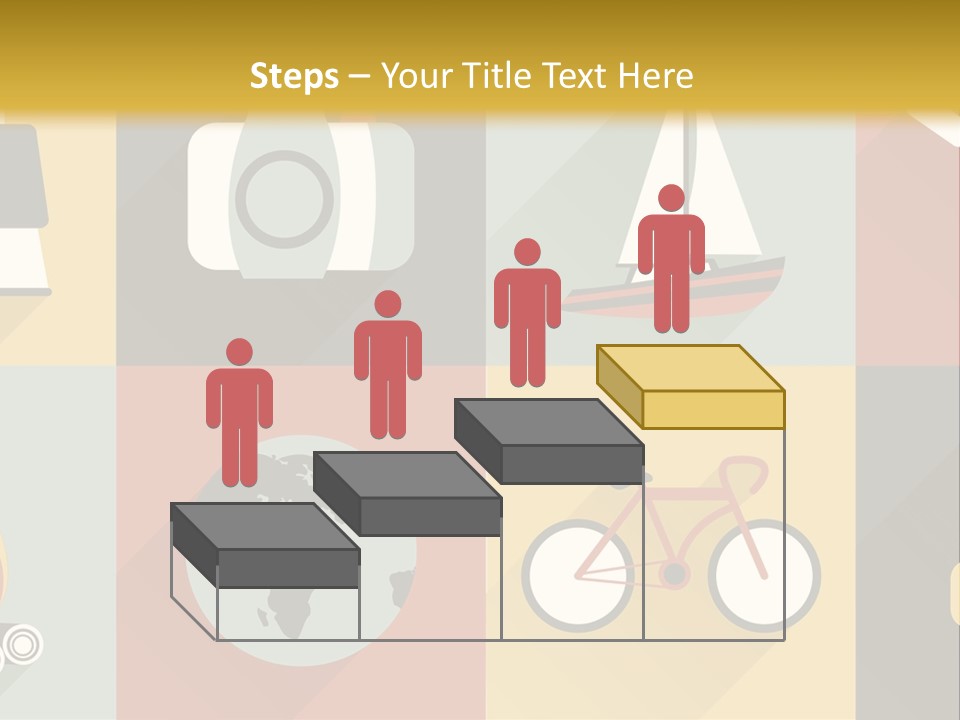 A Set Of Flat Icons With Long Shadows PowerPoint Template