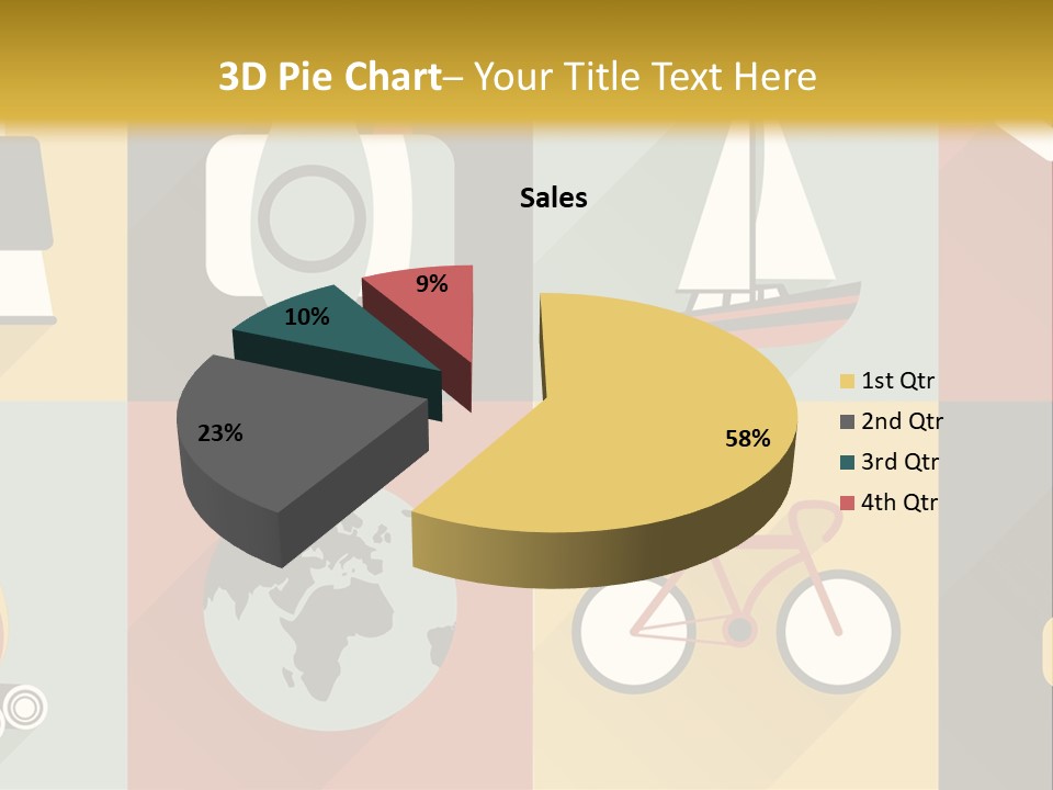A Set Of Flat Icons With Long Shadows PowerPoint Template