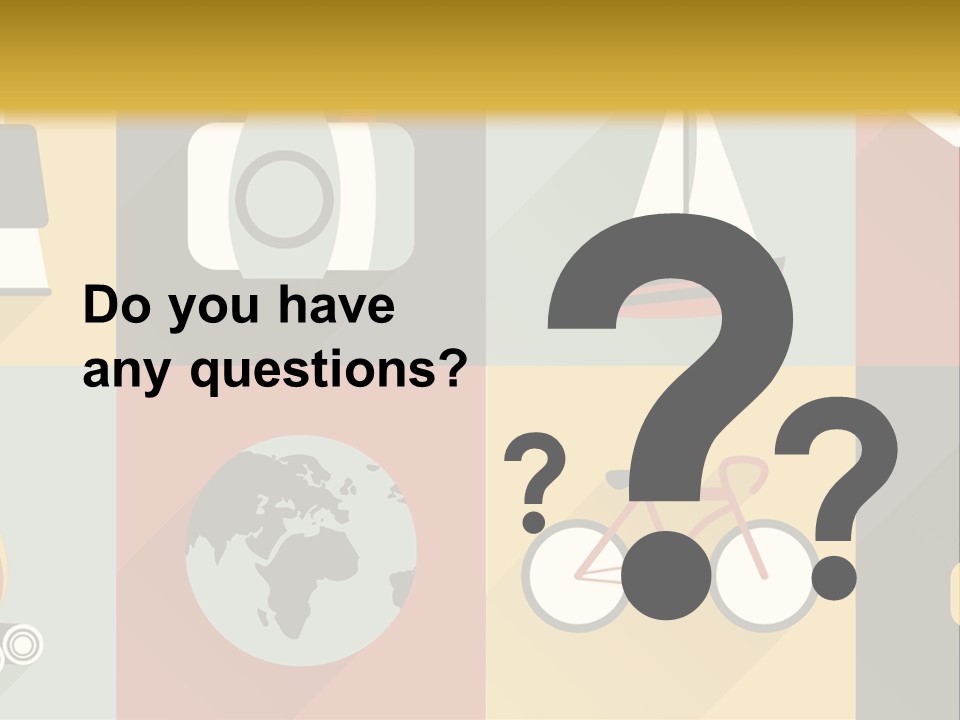 A Set Of Flat Icons With Long Shadows PowerPoint Template