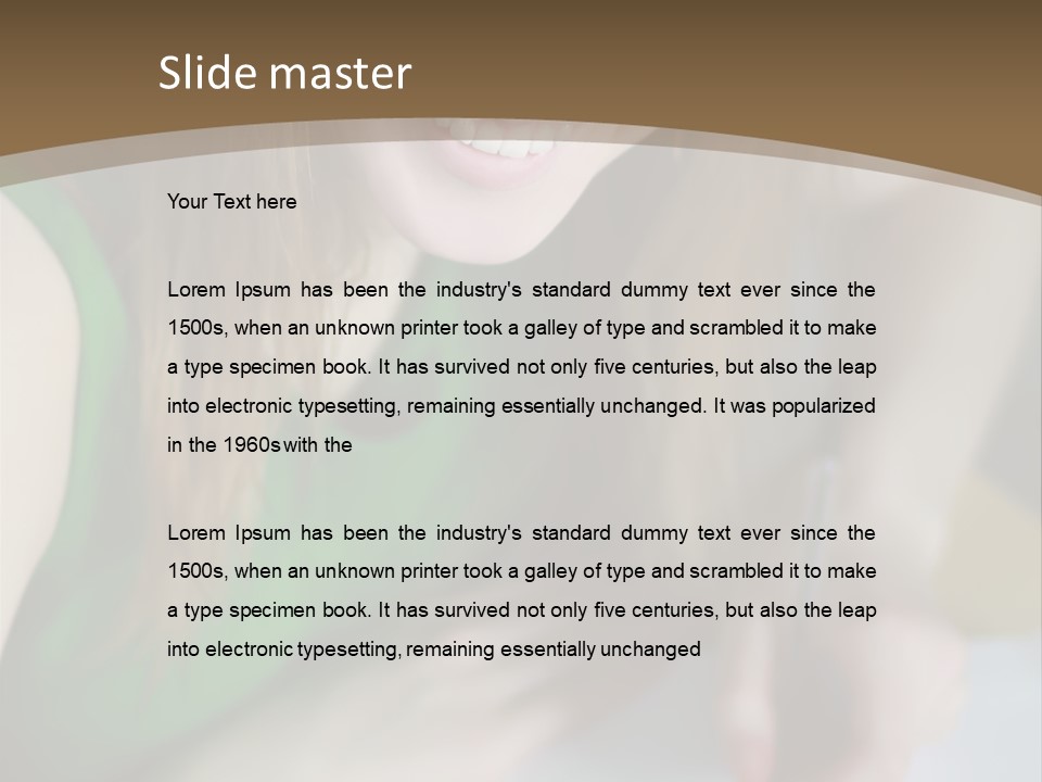 A Woman Sitting At A Table With A Plate Of Food PowerPoint Template