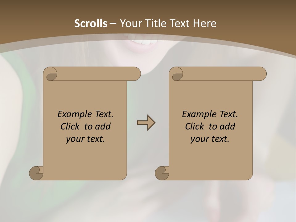 A Woman Sitting At A Table With A Plate Of Food PowerPoint Template