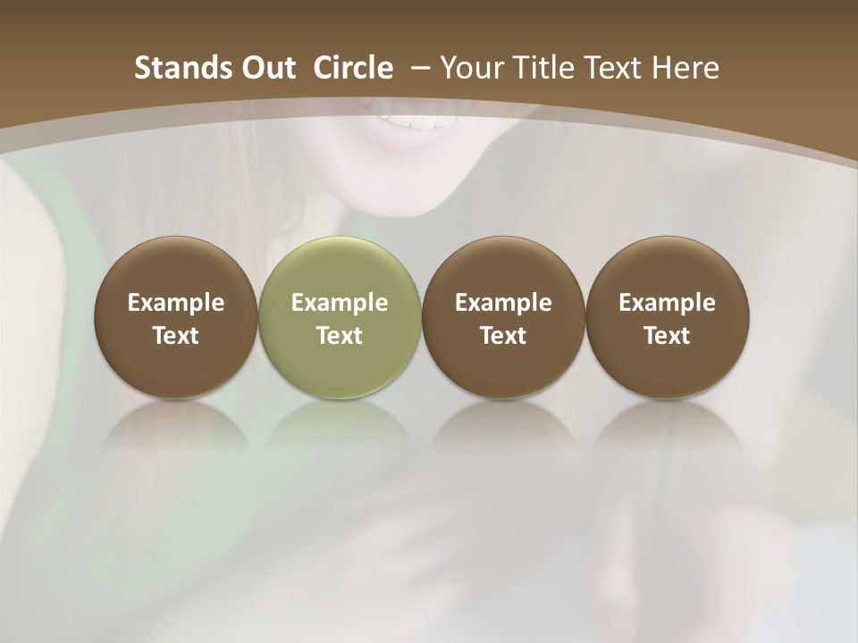 A Woman Sitting At A Table With A Plate Of Food PowerPoint Template