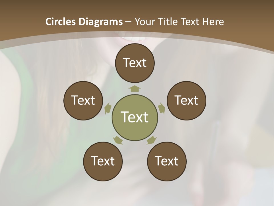 A Woman Sitting At A Table With A Plate Of Food PowerPoint Template