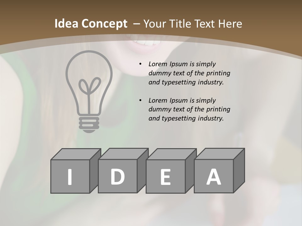 A Woman Sitting At A Table With A Plate Of Food PowerPoint Template