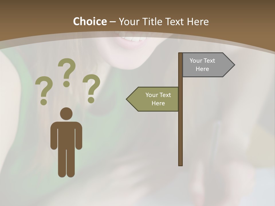 A Woman Sitting At A Table With A Plate Of Food PowerPoint Template