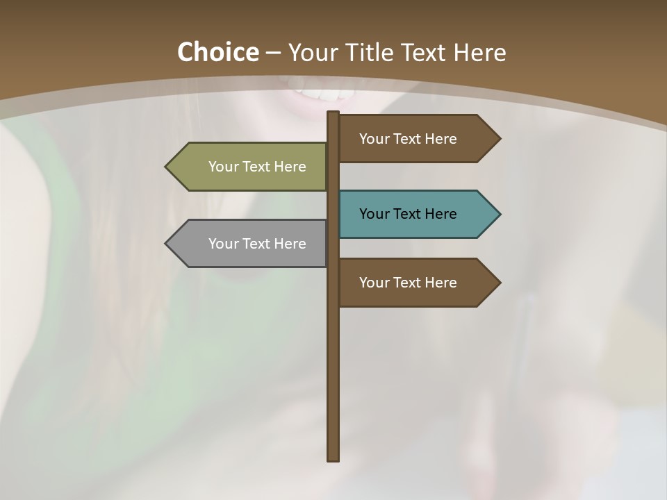 A Woman Sitting At A Table With A Plate Of Food PowerPoint Template