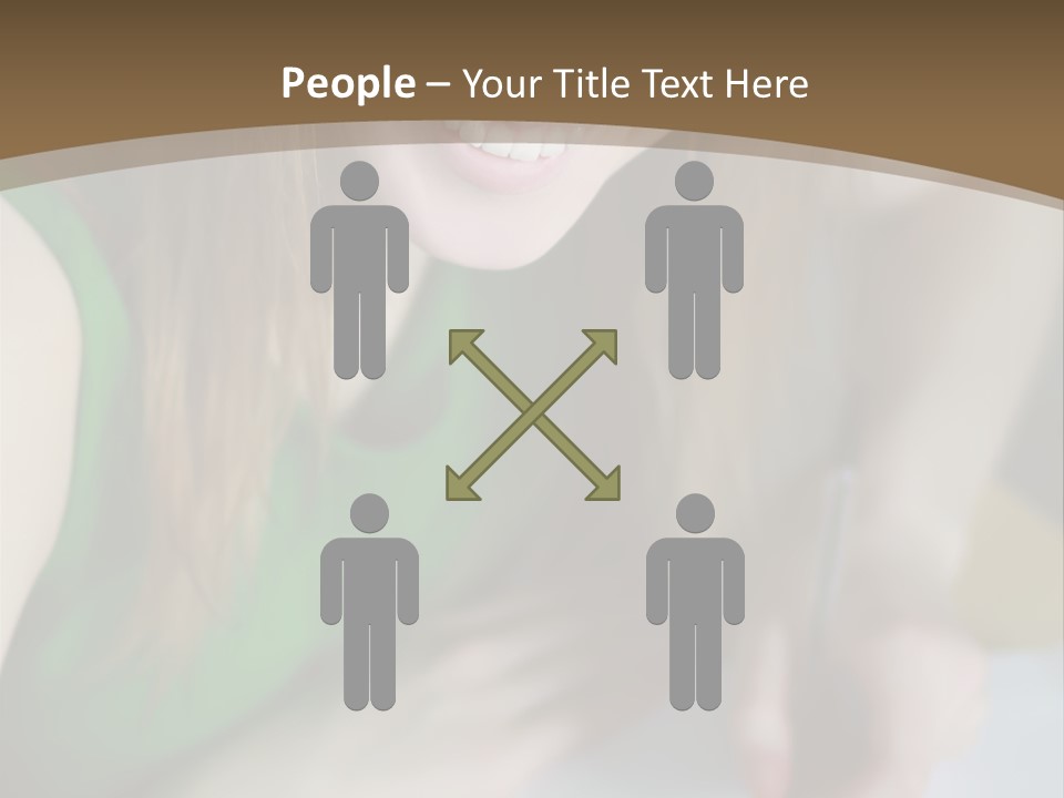 A Woman Sitting At A Table With A Plate Of Food PowerPoint Template