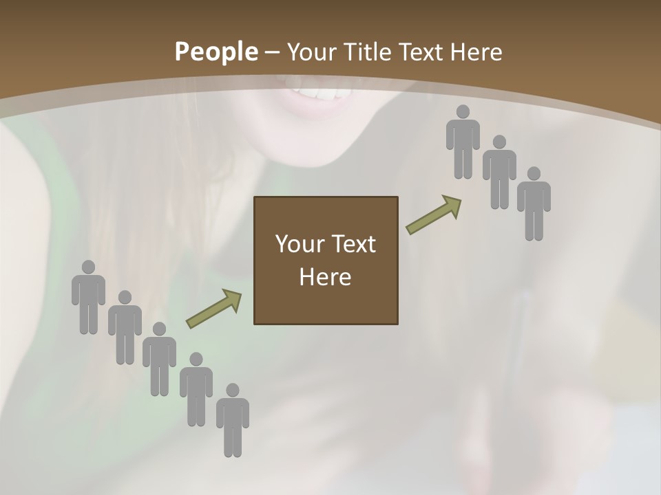 A Woman Sitting At A Table With A Plate Of Food PowerPoint Template