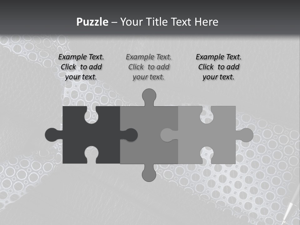 A Black Leather Seat With A Tie And Pen On It PowerPoint Template