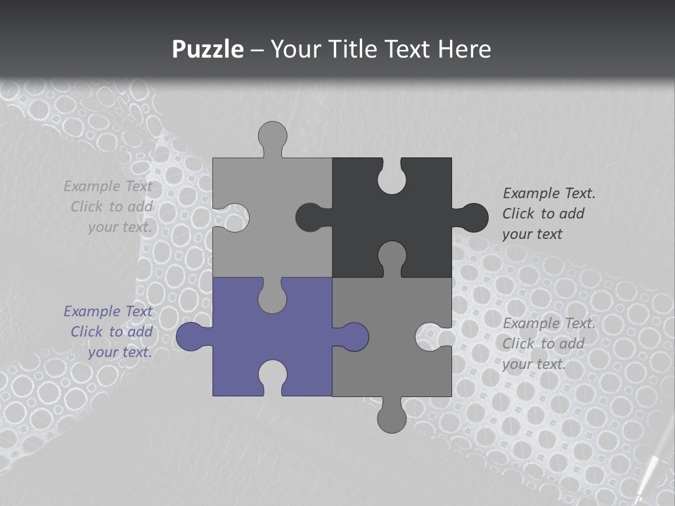 A Black Leather Seat With A Tie And Pen On It PowerPoint Template