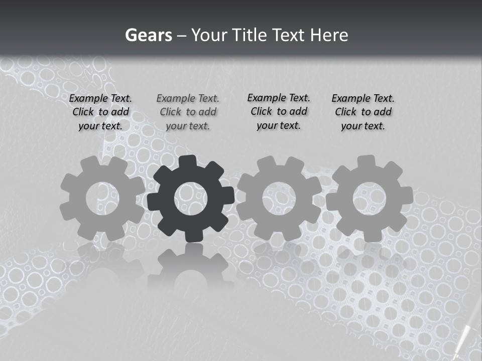 A Black Leather Seat With A Tie And Pen On It PowerPoint Template