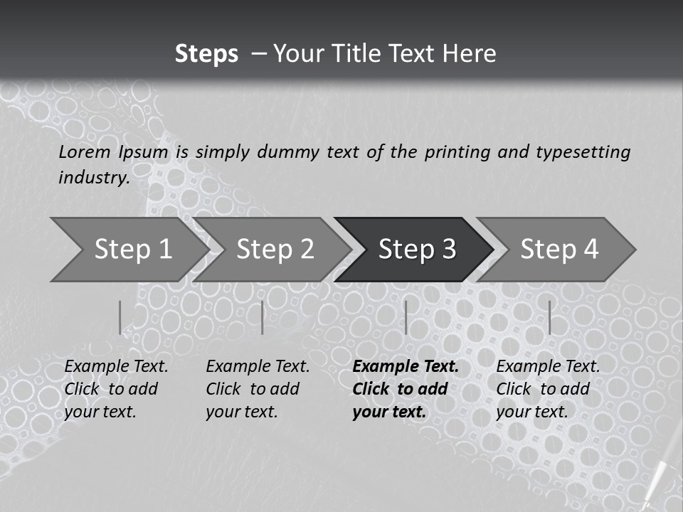 A Black Leather Seat With A Tie And Pen On It PowerPoint Template