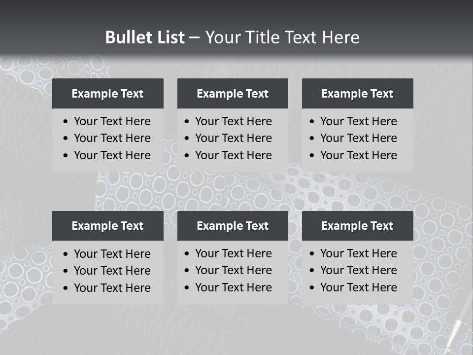 A Black Leather Seat With A Tie And Pen On It PowerPoint Template