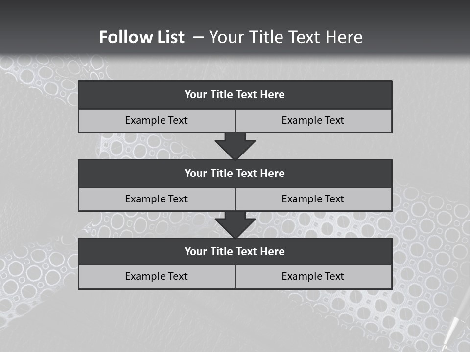 A Black Leather Seat With A Tie And Pen On It PowerPoint Template