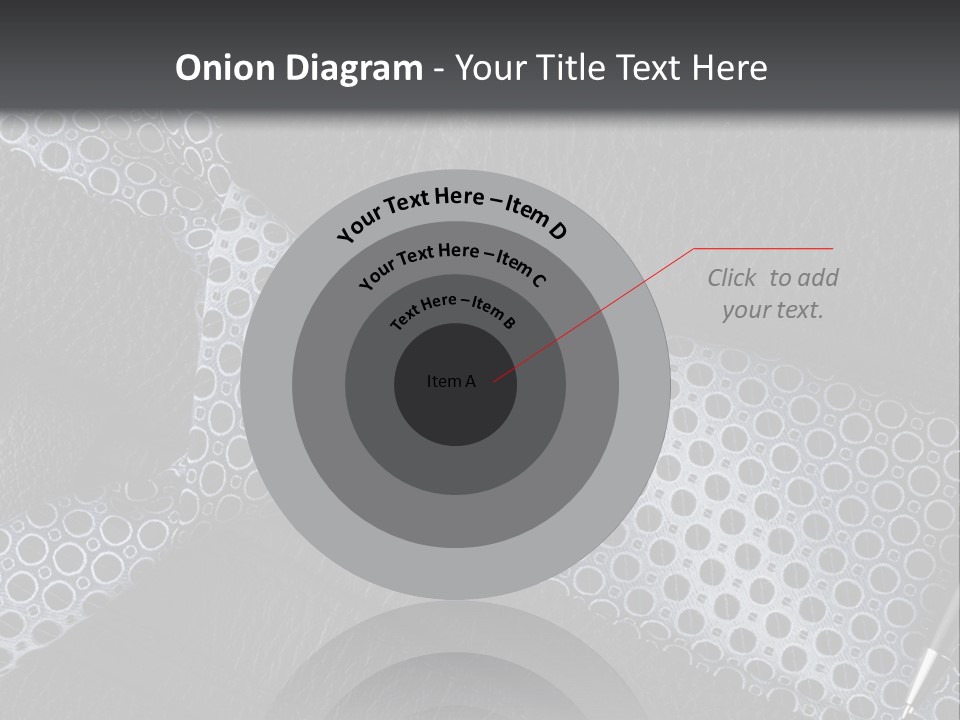 A Black Leather Seat With A Tie And Pen On It PowerPoint Template