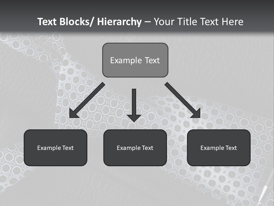 A Black Leather Seat With A Tie And Pen On It PowerPoint Template
