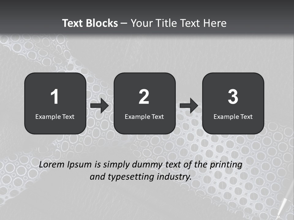 A Black Leather Seat With A Tie And Pen On It PowerPoint Template