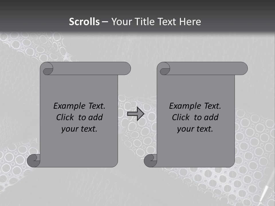 A Black Leather Seat With A Tie And Pen On It PowerPoint Template
