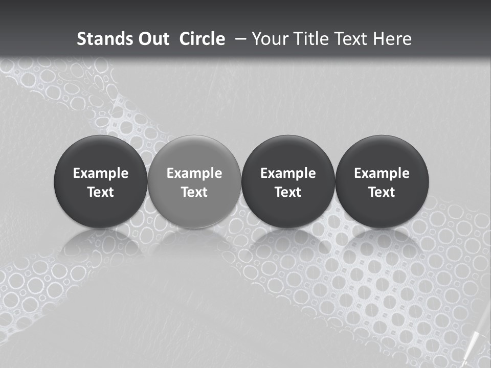 A Black Leather Seat With A Tie And Pen On It PowerPoint Template