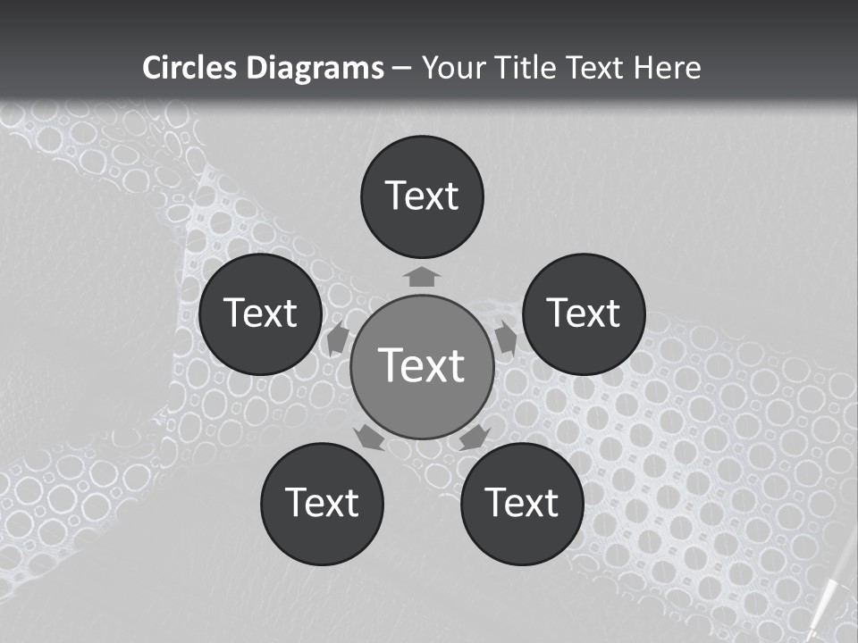 A Black Leather Seat With A Tie And Pen On It PowerPoint Template