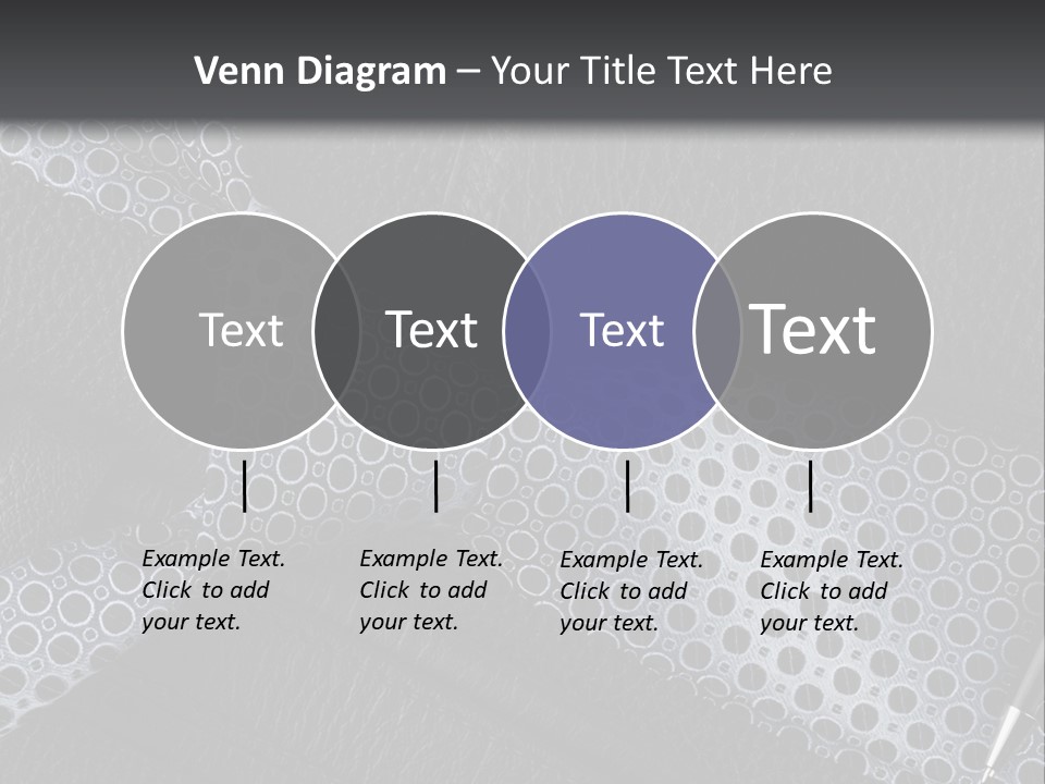 A Black Leather Seat With A Tie And Pen On It PowerPoint Template