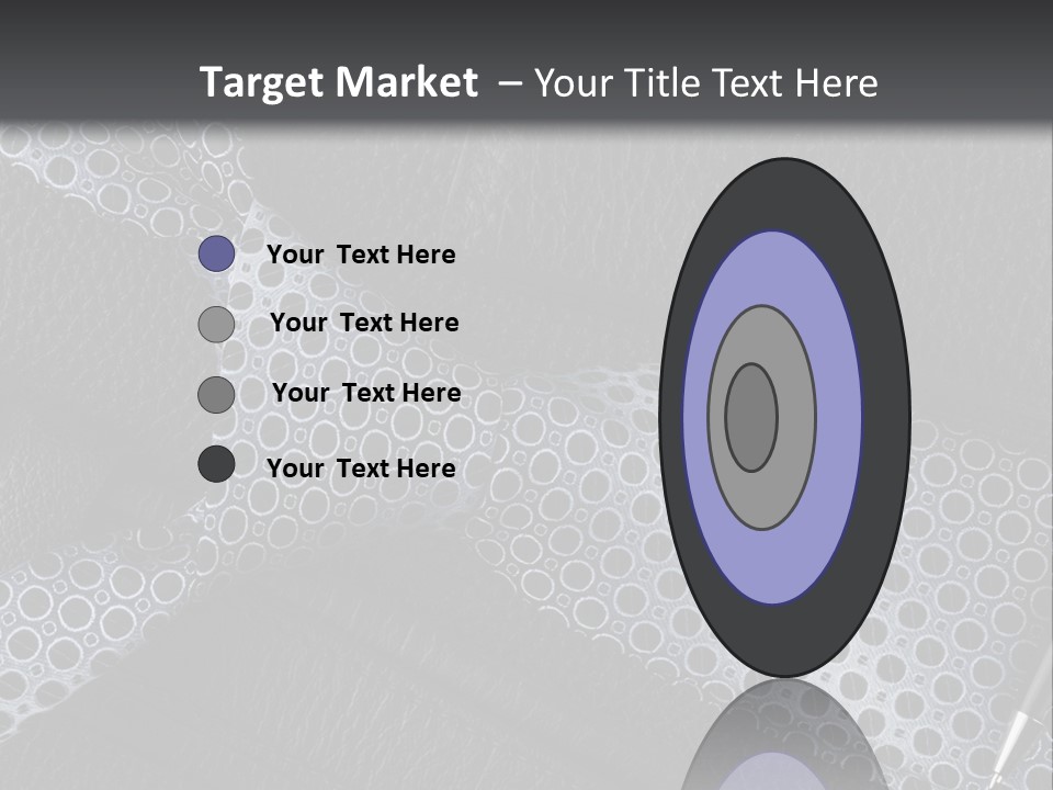 A Black Leather Seat With A Tie And Pen On It PowerPoint Template