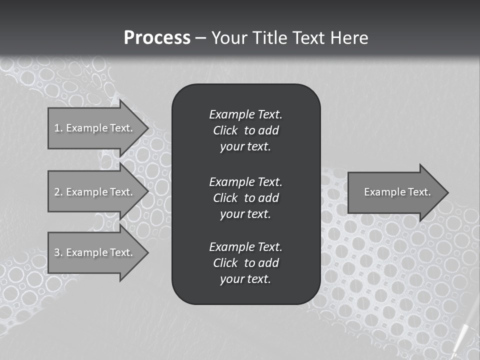 A Black Leather Seat With A Tie And Pen On It PowerPoint Template