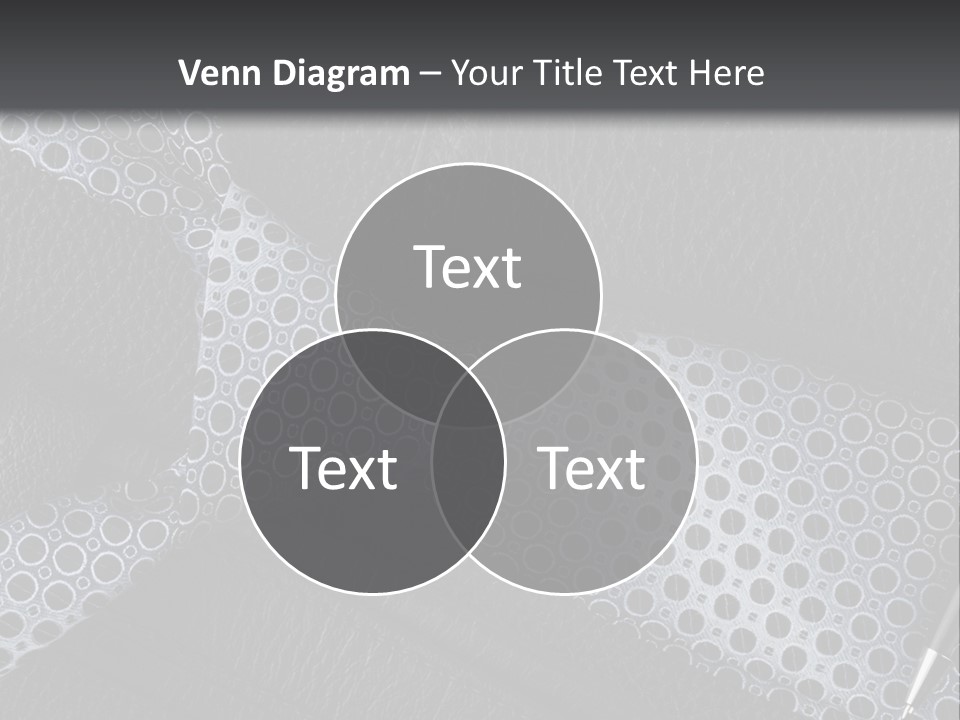 A Black Leather Seat With A Tie And Pen On It PowerPoint Template