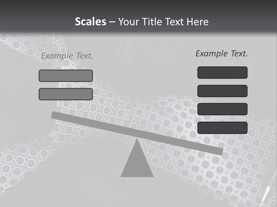 A Black Leather Seat With A Tie And Pen On It PowerPoint Template
