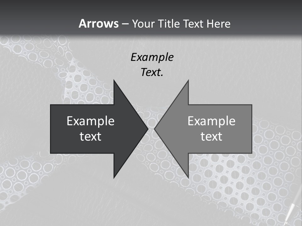 A Black Leather Seat With A Tie And Pen On It PowerPoint Template