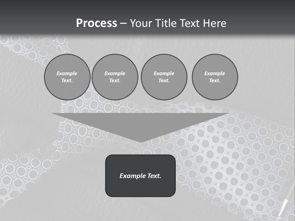 A Black Leather Seat With A Tie And Pen On It PowerPoint Template