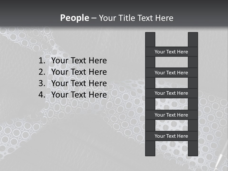 A Black Leather Seat With A Tie And Pen On It PowerPoint Template